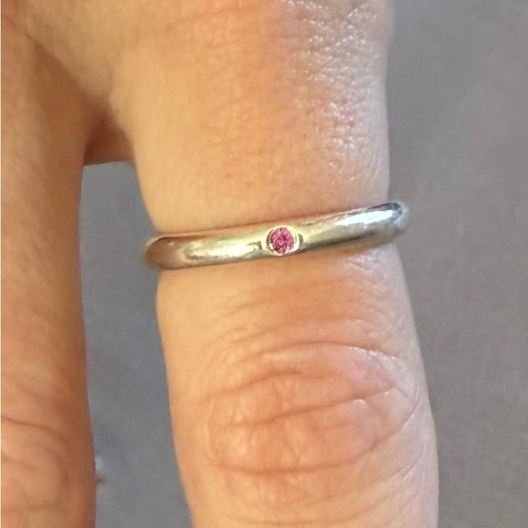 Tiffany & Co. Peretti Sterling Silver Ring with Pink Sapphire size 6 - Picture 5 of 5